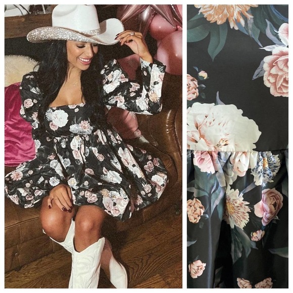 NWT BUDDY LOVE Stassie Puff Sleeve Baby Doll Dress, Medium - Picture 11 of 15